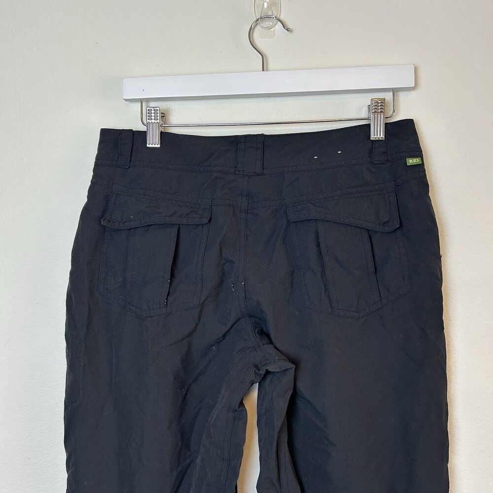 REI Pants Women's 8 Black Nylon UPF 50 Hiking Outdoor Gorpcore Ankle Zip Fishing - Picture 7 of 13